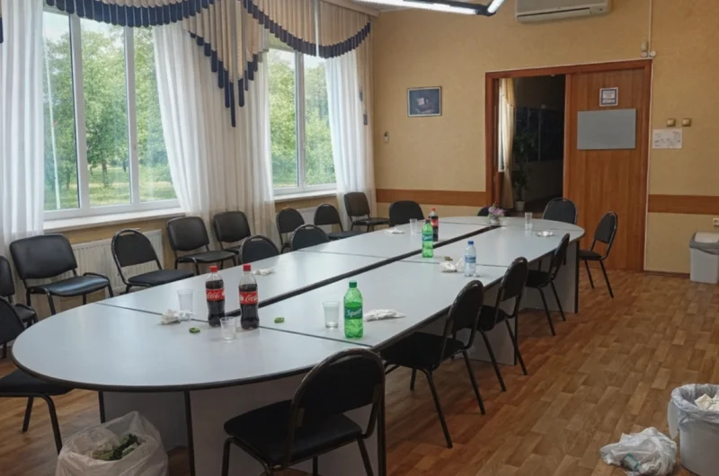 Регулярная уборка конференц-зала - до уборки