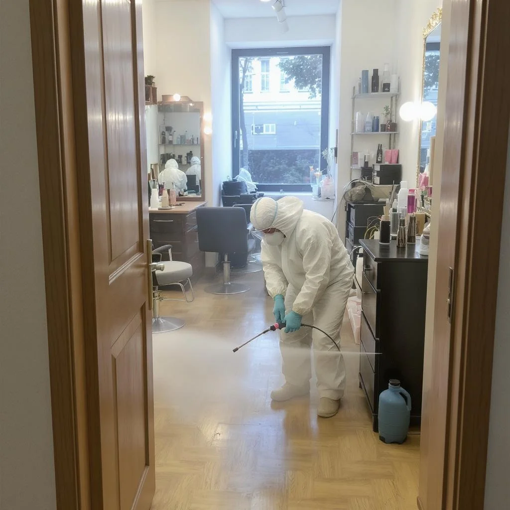 Обработка салона красоты на Тверской перед открытием